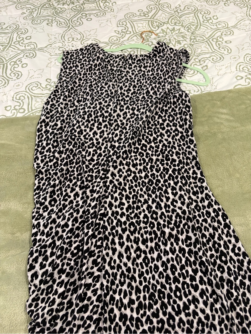 MICHAEL Michael Kors Black and White Leopard Print Maxi Dress